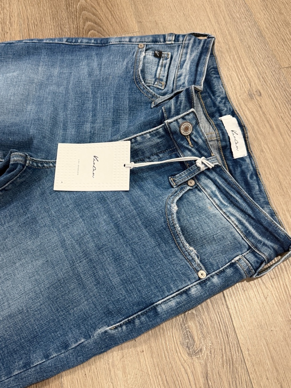 KanCan Slim High-Rise Skinny Jeans in Medium Blue - Picture 4 of 10